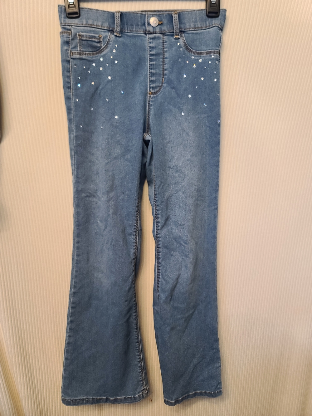 Wonder Nation Blue Flare Jeans with Crystal Accents size 10/12